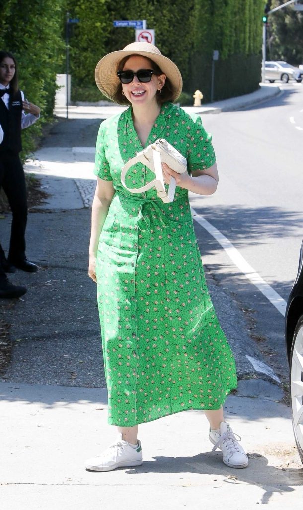 Vanessa Bayer in a Green Dress