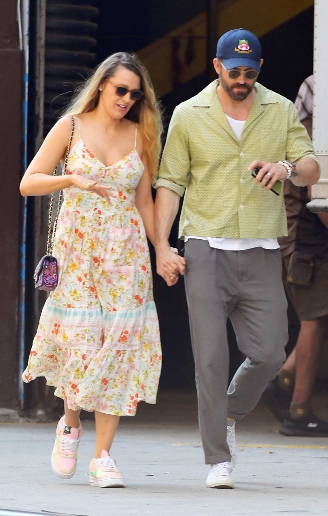 Blake Lively in a Floral Dress