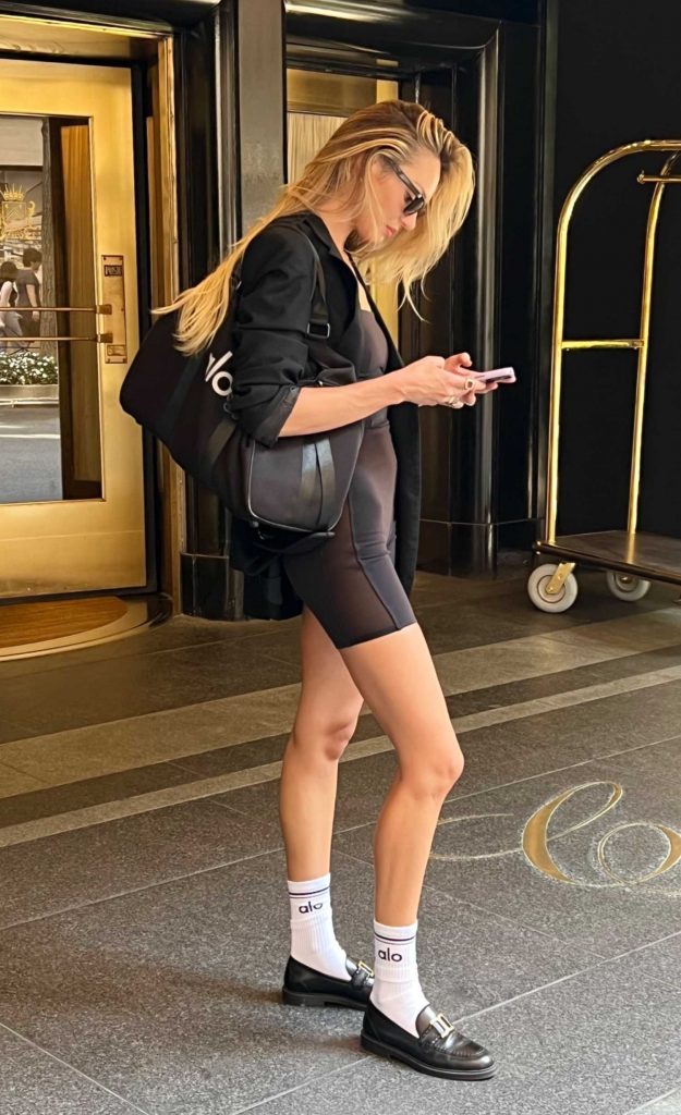 Candice Swanepoel in a Black Blazer