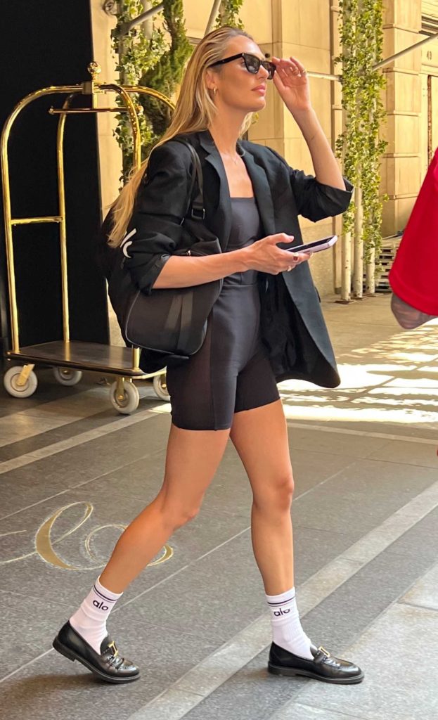 Candice Swanepoel in a Black Blazer