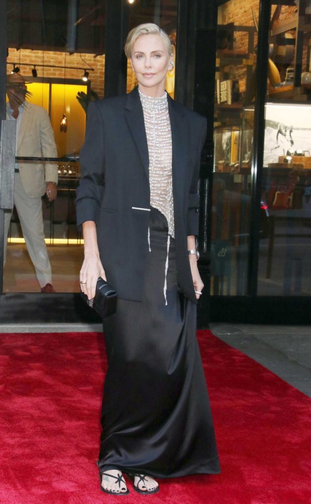 Charlize Theron in a Black Blazer