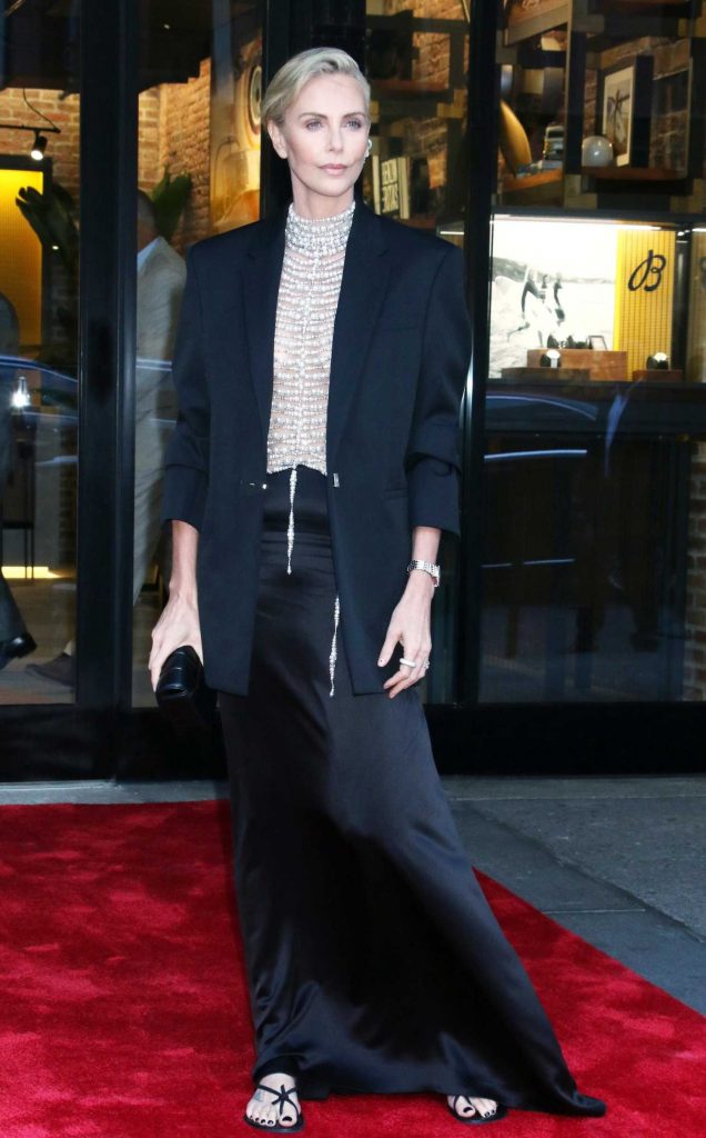 Charlize Theron in a Black Blazer