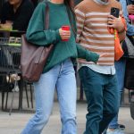 Katie Holmes in a Green Sweater Was Spotted Out with a Friend in New York