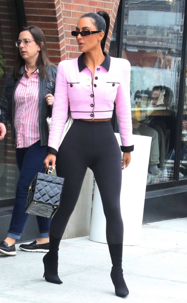 Kim Kardashian in a Black Leggings