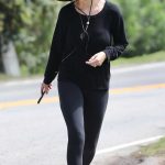 Lisa Rinna in a Black Sneakers Was Seen During Her Morning Walk in Los Angeles