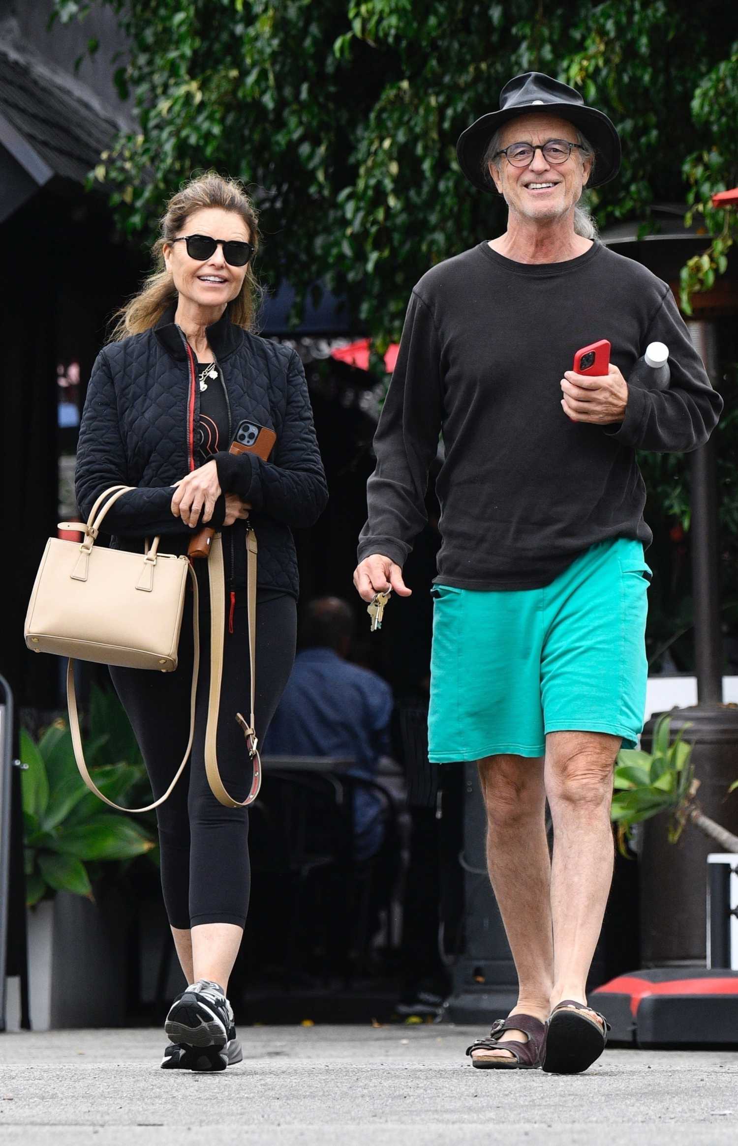 Maria Shriver in a Black Jacket Enjoys Lunch with Her Brother Bobby ...