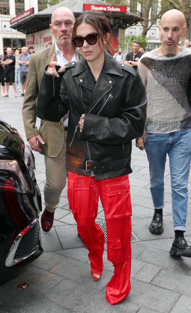 Millie Bobby Brown in a Red Pants