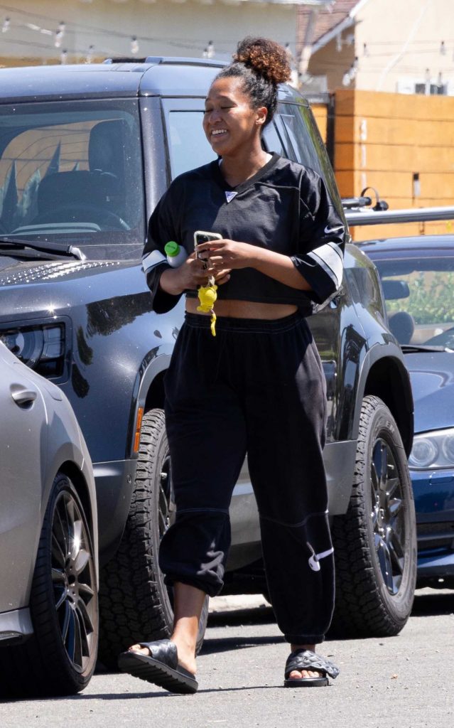 Naomi Osaka in a Black Sweatpants
