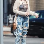 Paris Jackson in a Blue Ripped Jeans Was Seen Out in Los Angeles