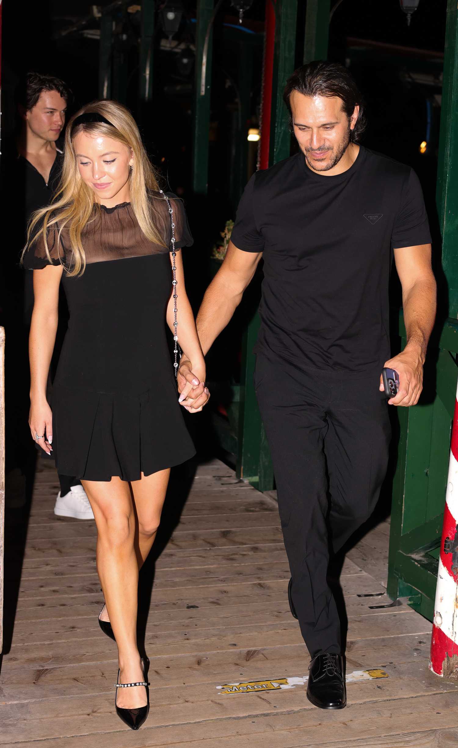 Sydney Sweeney in a Black Dress Was Seen Out with Her Boyfriend