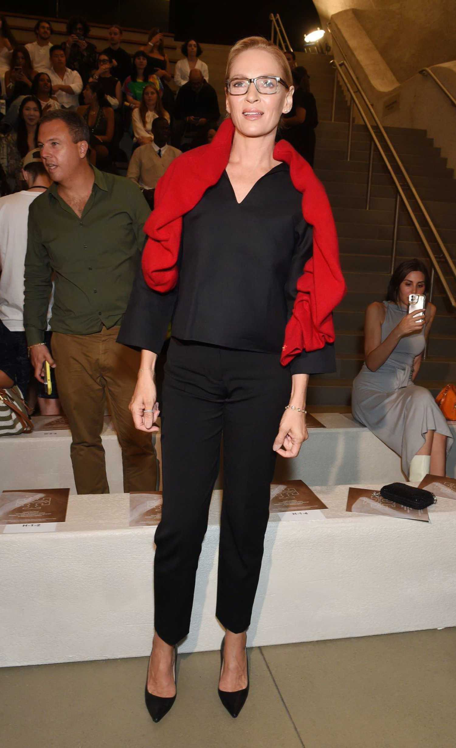 Uma Thurman Attends The Tory Burch Spring 2024 Fashion Show In New York   Uma Thurman Attends The Tory Burch Spring 2024 Fashion Show In New York City 1 