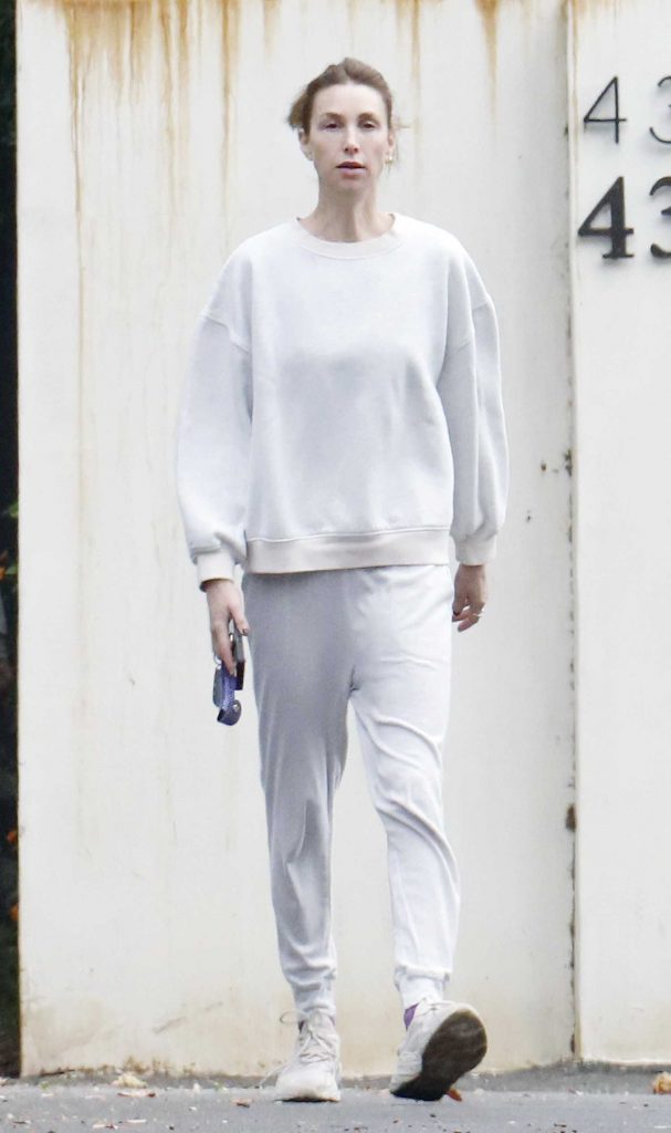Whitney Port in a White Sweatsuit