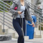 Zooey Deschanel in a Protective Mask Leaves Her Morning Workout in Brentwood