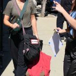 Alyson Hannigan in an Olive Tee Leaves the Dancing With the Stars Rehearsals in Los Angeles
