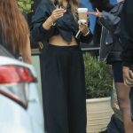 Chloe Sims in a Black Pants Arrives for a Private Photoshoot at BooHoo Headquarters in West Hollywood