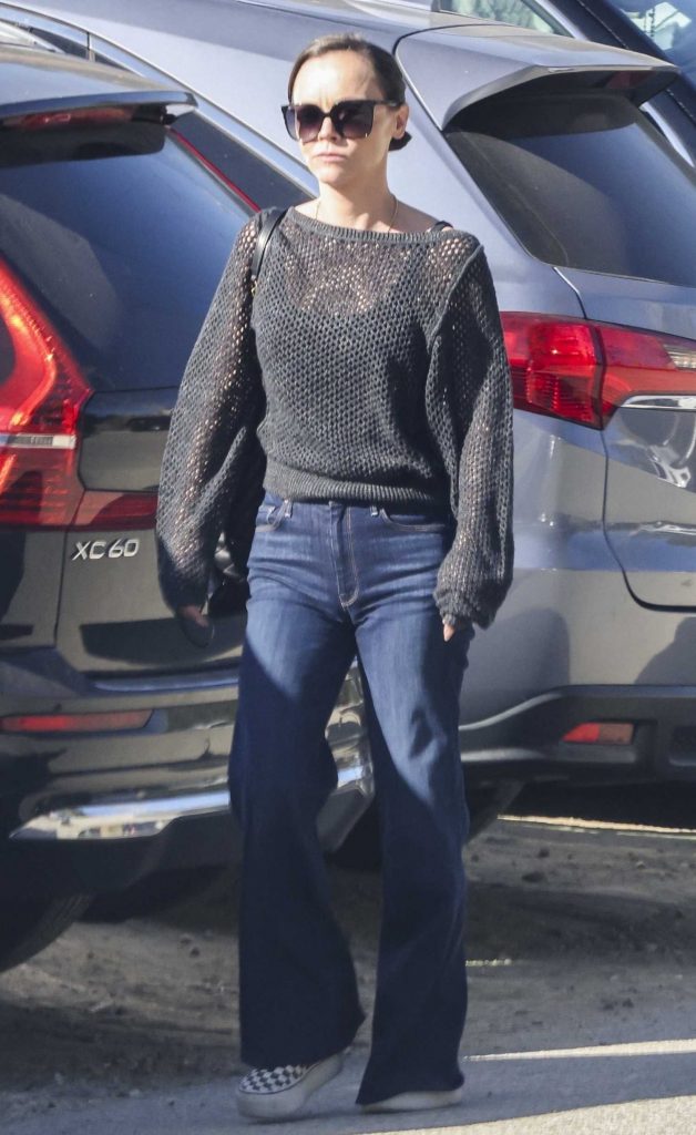 Christina Ricci in a Black Sweatshirt