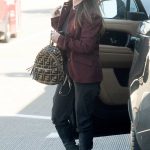 Kyle Richards in a Black Boots Arrives to LAX Airport in Los Angeles