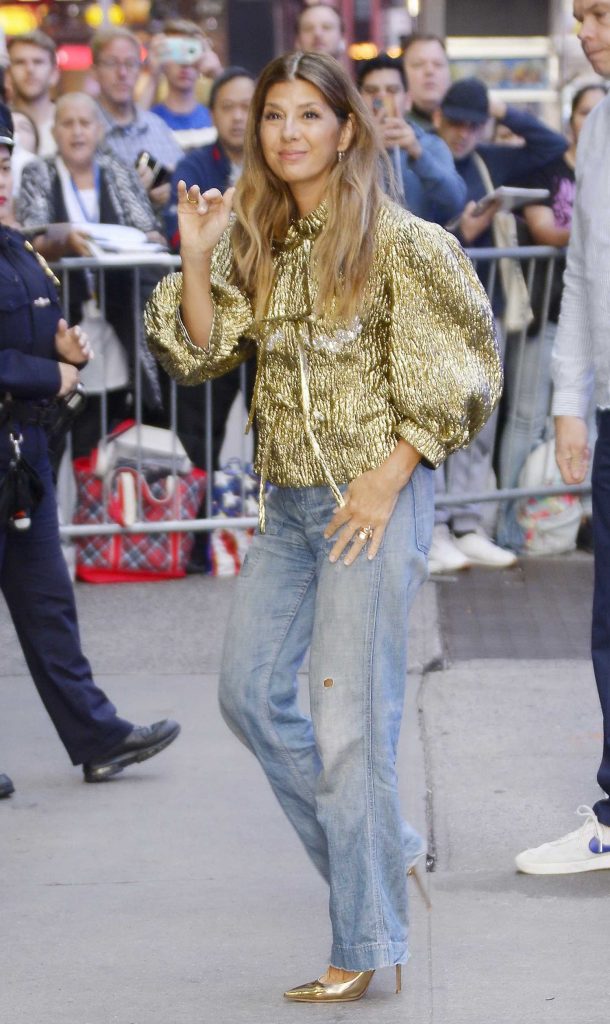 Marisa Tomei in a Gold Blouse