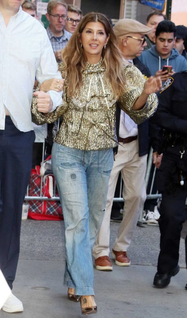 Marisa Tomei in a Gold Blouse