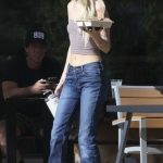 Sami Sheen in a Tan Top Enjoys a Lunch Date with Her Boyfriend at Erewhon Market in Los Angeles