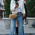 Tayshia Adams in a White Cardigan Was Seen Out in New York