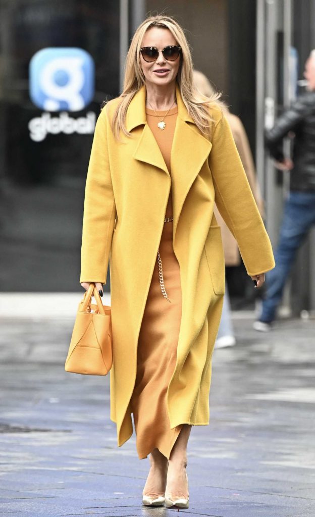 Amanda Holden in a Yellow Coat