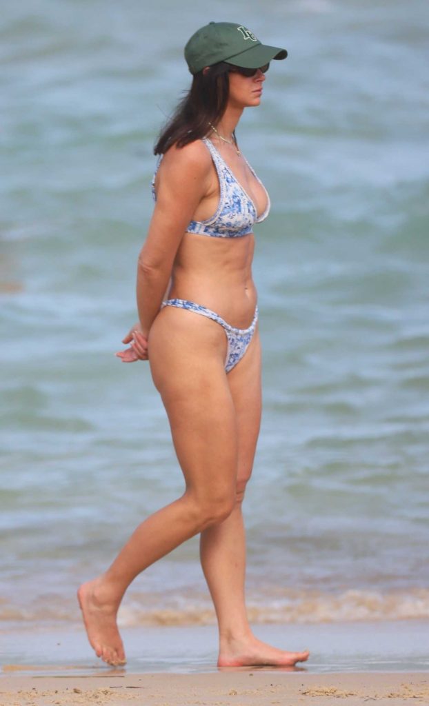 Brittany Hockley in a Blue Bikini