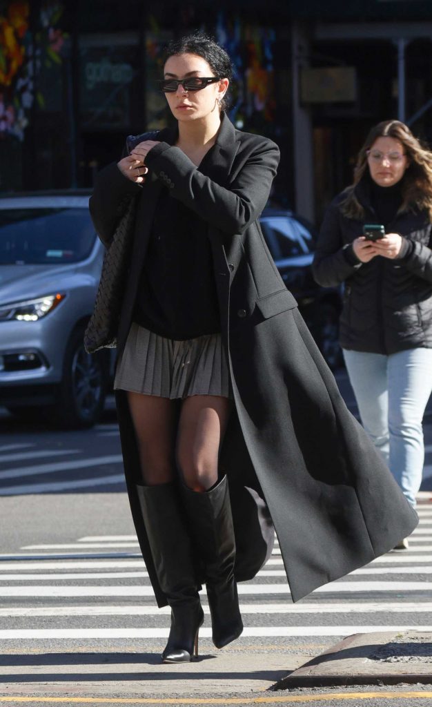 Charli XCX in a Black Coat