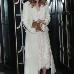 Emilia Clarke in a White Coat Leaves 2023 Harper’s Bazaar Women of The Year Awards in London