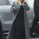 Hilary Duff in a Grey Coat Was Spotted Out in Sherman Oaks