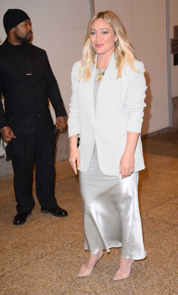 Hilary Duff in a White Blazer