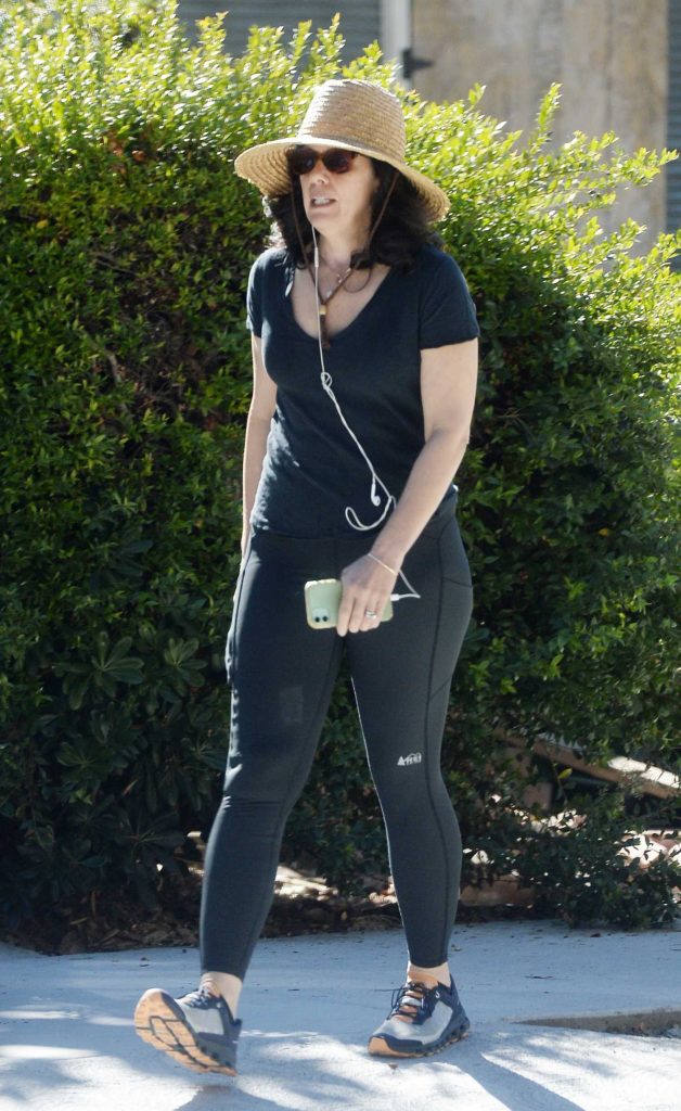 Jacqueline Mazarella in a Black Tee