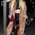 Jessica Simpson in a Tan Fur Coat Leaves Her Hotel in New York