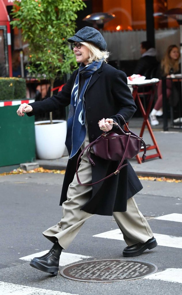 Kate Capshaw in a Black Coat