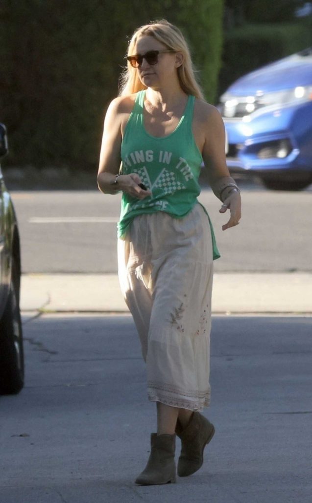 Kate Hudson in a Green Tank Top