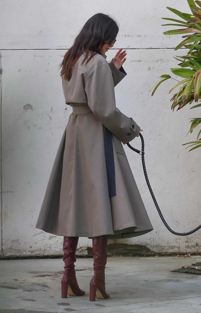 Kendall Jenner in a Grey Trench Coat
