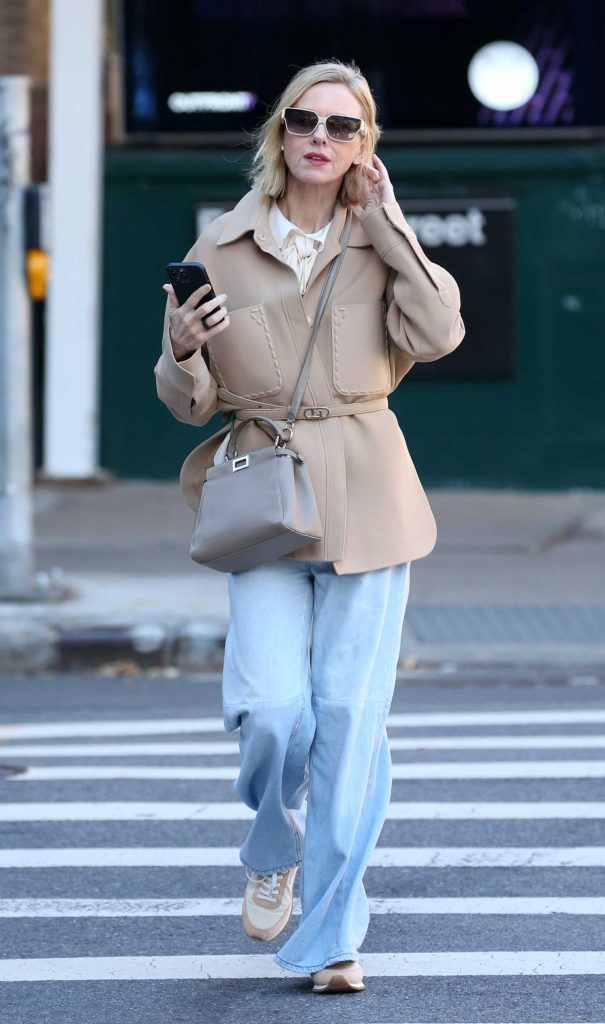 Naomi Watts in a Beige Fendi Jacket