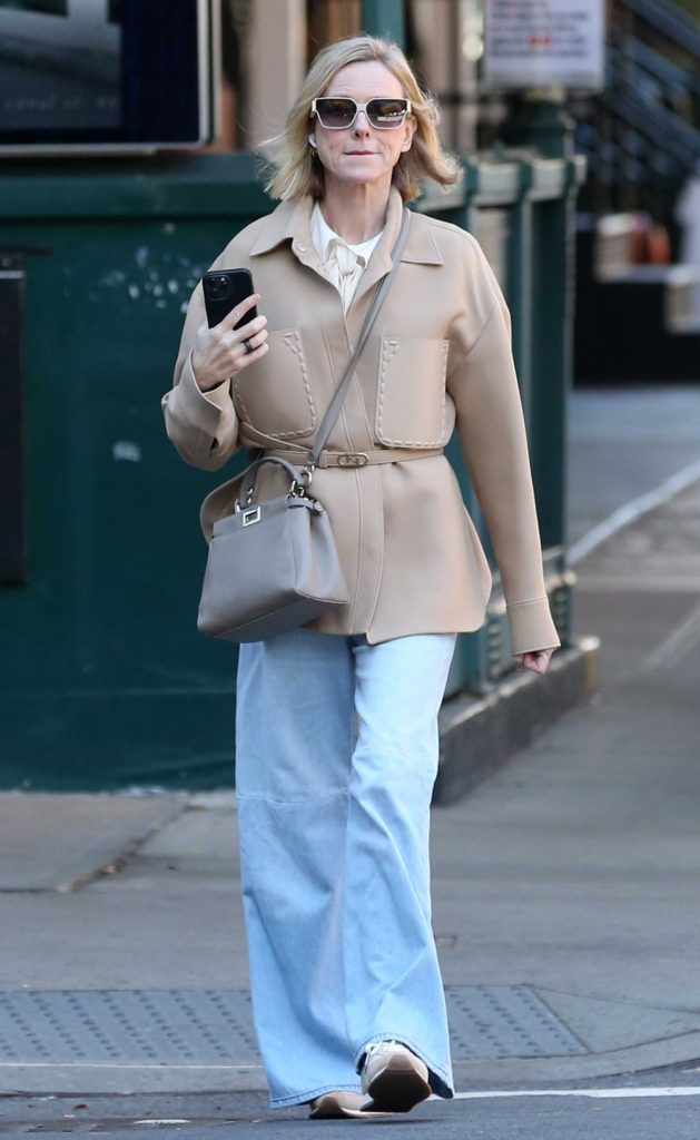 Naomi Watts in a Beige Fendi Jacket