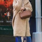 Nicky Hilton in a Beige Faux Fur Coat Was Spotted in Manhattan’s SoHo in New York City