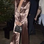 Nicole Scherzinger in a Tan Pantsuit Leaves The Chiltern Firehouse in London