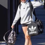 Xochitl Gomez in a Grey Hoodie Leaves Her Practice for Dancing with the Stars in Los Angeles