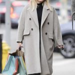 Hilary Duff in a Grey Coat Was Seen Out in Los Angeles