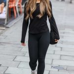 Jessie Wynter in a Black Leggings Was Seen Out in London