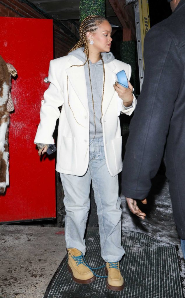 Rihanna in a White Blazer