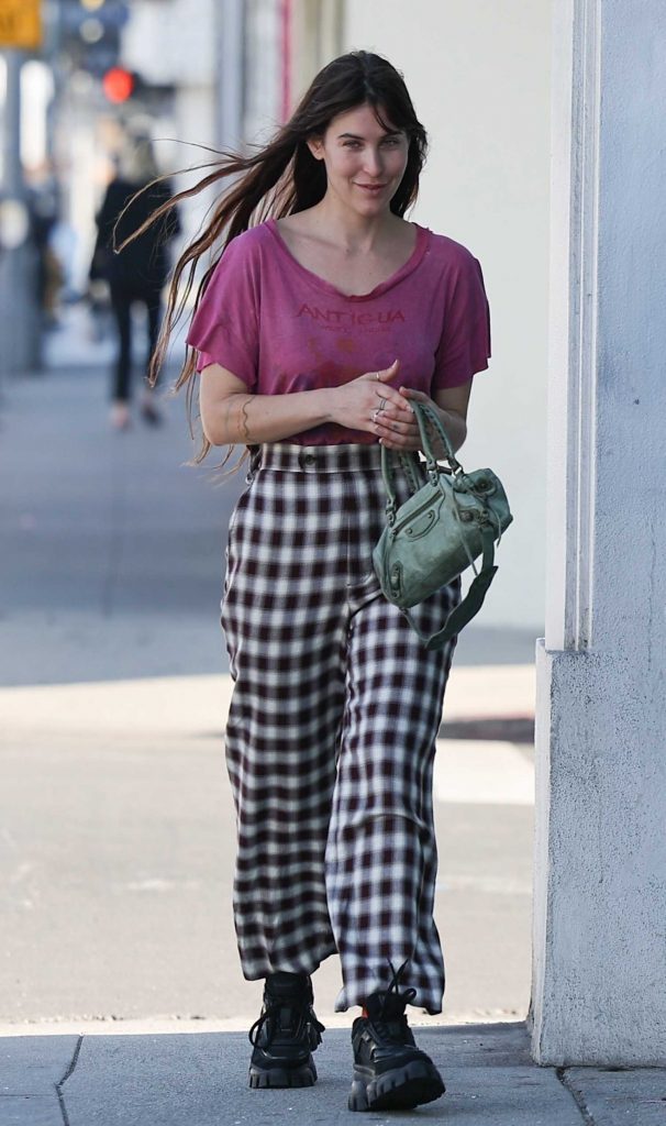 Scout Willis in a Plaid Pants