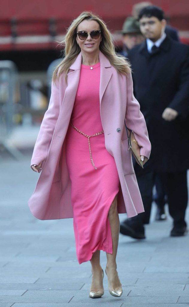 Amanda Holden in a Pink Coat