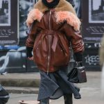 Chloe Sevigny in a Brown Leather Jacket Was Seen Out in New York