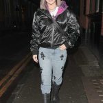 Demi Sims in a Black Bomber Jacket Was Seen at Milli Jo’s 21st at Q in London
