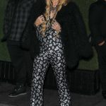 Rachel Zoe in a Black Fur Coat Arrives to Natalia Bryant’s 21st Birthday Party at Ysabel in West Hollywood