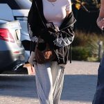 Sami Sheen in a Grey Sweatpants Exits a New Years Day Lunch in Malibu